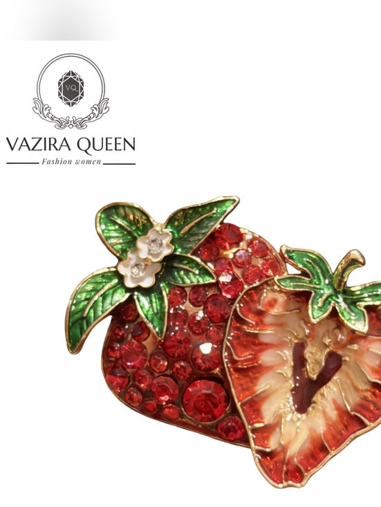 Vazira Queen Jewelry - VQ Strawberry Brooch